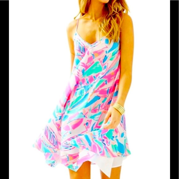 Lilly Pulitzer Dresses & Skirts - Lilly Pulitzer Clara Silk Dress in "Out to Sea"
